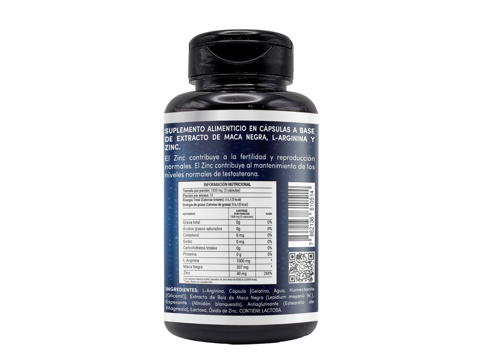 TestoPower etiqueta trasera ingredientes